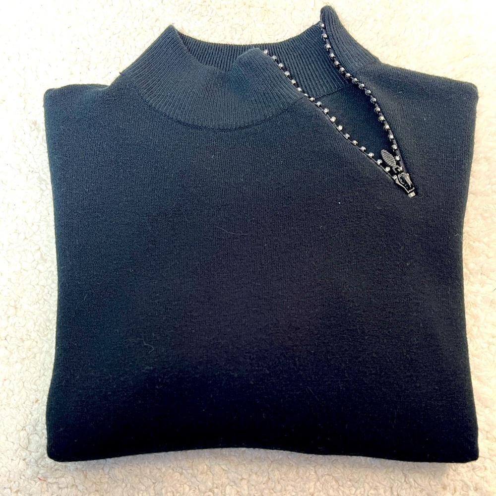 Designer's Originals Luxe 3/4 Sleeve Mock Neck Sweater Size Petite PXL - Picture 4 of 9
